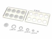 Flat roof with circular openings, concentric rings, for type WNB/WNE 29.45 for water bath