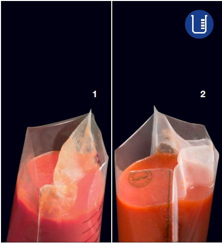 Sterile homogenizing bag with filter insert