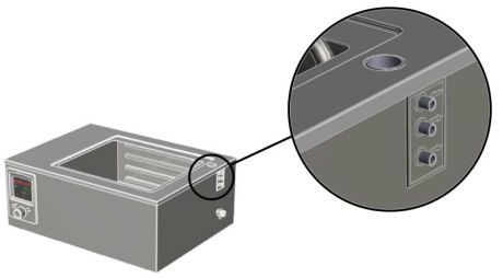 water level control unit immersed in a water bath