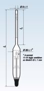 Hydrometer with thermometer, 0.880-0.940 g/ml