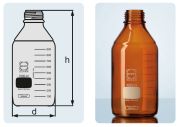 Laboratóriumi üveg kupak nélkül, 10.000 ml, barna
