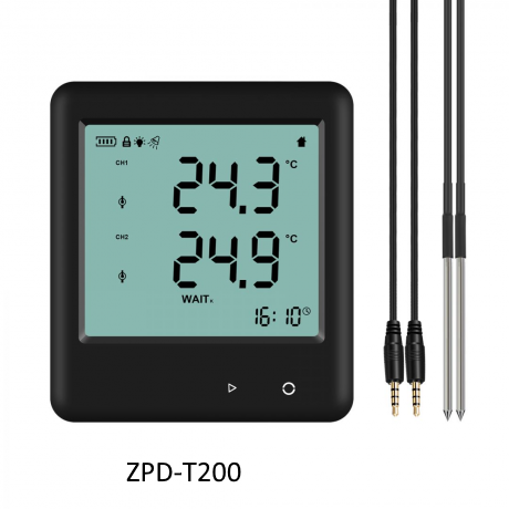 ZPD-T200 és ZPD-T500 2 csatornás hőmérséklet adatgyűjtő