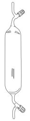Gas sampling tube with glass or teflon stopcock