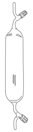 Gas sampling tube with glass or teflon stopcock