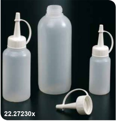 Cseppentőflakon, szűknyakú, HDPE