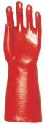 Gloves, acid, alkali and oil resistant, red, 400 mm, size 10, 1 pair