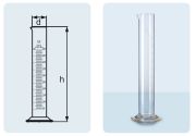 Mérőhenger üveg talppal, 500 ml, B jelű