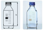 Négyszögletes laboratóriumi üveg, 1000 ml