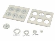 Flat stainless steel cover with 6 holes for W14/22