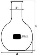 Flask with narrow neck, 500 ml, Simax glass