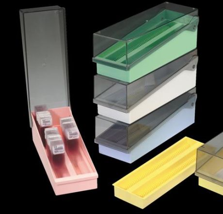 Slide organizer box with removable holder