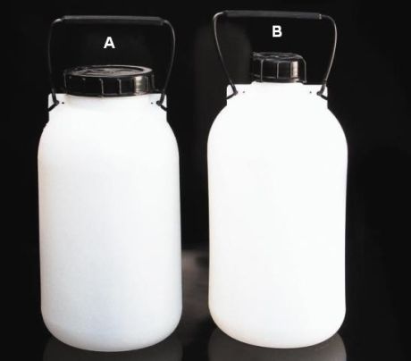 Liquid balloons with handle, screw cap and insert