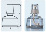 Spirit lamp with ground over-cap, glass