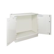 S804+Li Biztonsági szekrény lítium akkumulátorok tárolásához és töltéséhez, fehér, 2 ajtós, felszerelés nélkül, 895 x 1000 x 450 mm