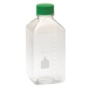 Rectangular PET bottle, 1000 ml, graduated, sterile, bulk, 24 pcs/case