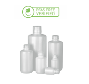 Sample container, PFAS-free, narrow neck, 125 ml, HDPE, 500 pcs / pack
