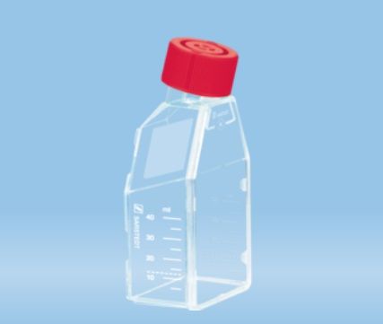 Sterile culture flask 25 cm2 for adherent cells, with 2-position red cap, 300 pcs/pack, 98.831810