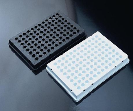 PCR plate black, white with 96 100 µl wells