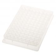 96 helyes mély üregű plate, kezeletlen, 0,4 ml, PP, szögletes lyuk, V - alj,  50 db / csomag