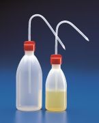 Wash bottle, 100 ml, with red screw cap