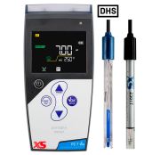 PC 7 Vio DHS multiparaméteres hordozható mérőkészülék, 201T DHS pH elektródával, beépített hőmérséklet szenzorral