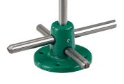Lábazat 2 vízszintes, 1 függőleges furattal, átmérő: 80 mm