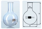Gömblombik 4.000 ml, szűknyakú, Duran üvegből