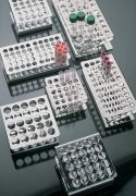 Kémcsőállvány, rozsdamentes acél, 10 x 5 db., Ø 12 mm-es lyukkal