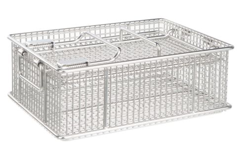 Electropolished wire baskets and covers for transport