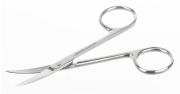 Scissor microscopy, stainless steel, magnetic, bent, L=100mm