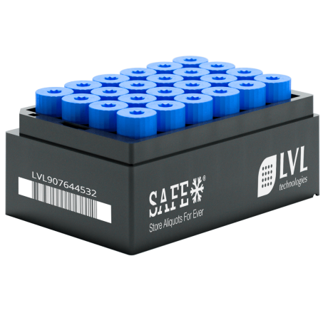 XXLX6000 tubes with screw cap in rack