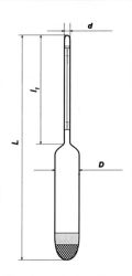 Areométer (sűrűségmérő) sorozat hőmérő nélkül