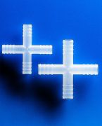 Tubing Connector, PP, cross shaped, D=8 mm