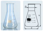 Erlenmeyer lombik, bőnyakú, 300 ml
