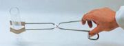 Beaker tongs, stainless steel with fiberglass coating, length 450 mm