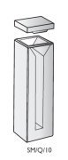 !!!!!SM/Q/10 típusú félmikro kvarc küvetta, 10 mm-es optikai úthosszal, fedéllel
