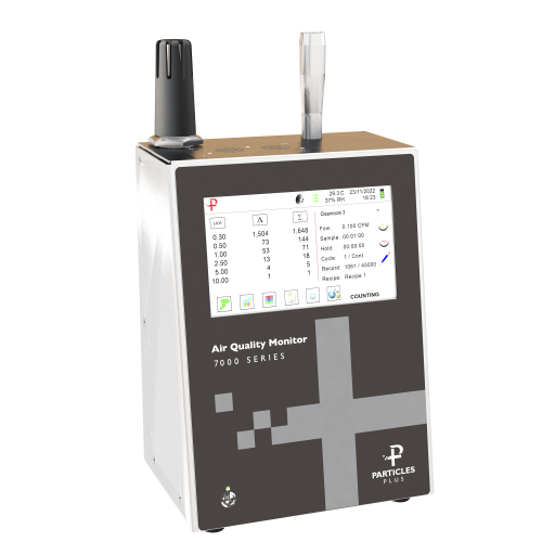 Particles Plus 7000 series particle counters with removable battery