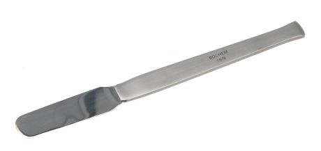 Gyógyszertári spatula rozsdamentes acél nyéllel