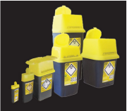 Bitonsági tűgyűjtő edény, 0,45 liter, 100 db/doboz