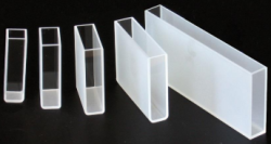 Glass and quartz cuvettes for spectrophotometer, manufactured by Giorgio Bormac