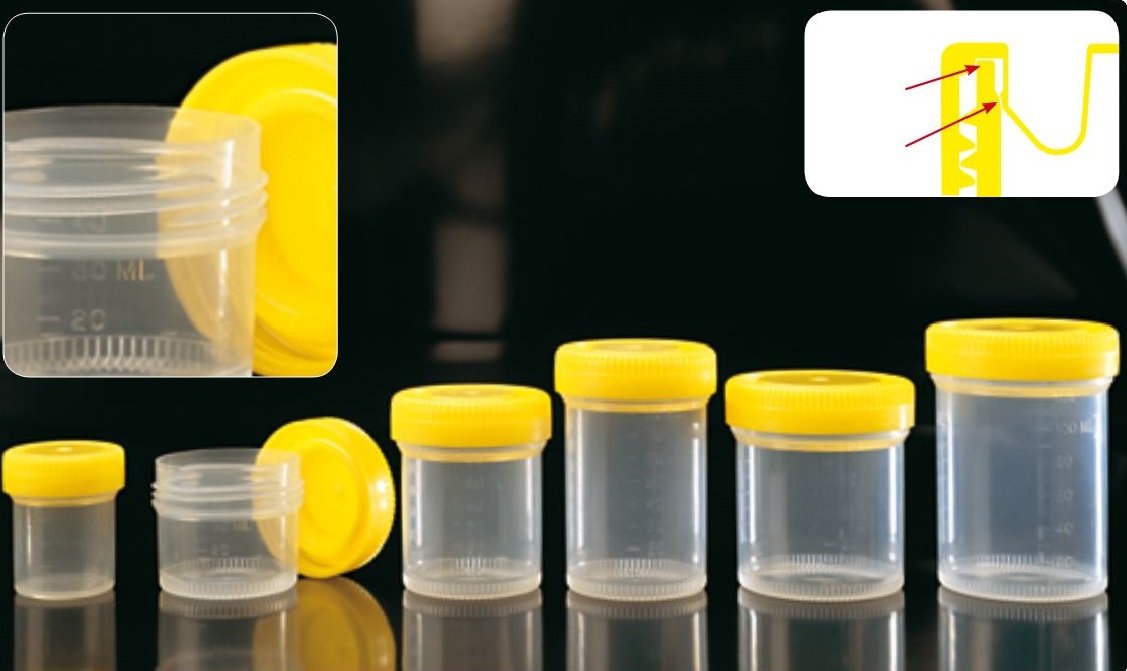 Sample container with safety lock - Laboreszköz katalógus